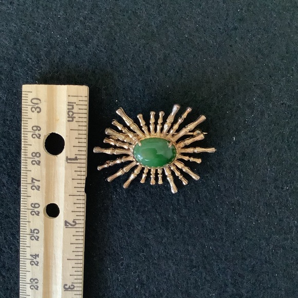 Vintage 14KT yellow gold over sterling brooch. - Picture 6 of 7